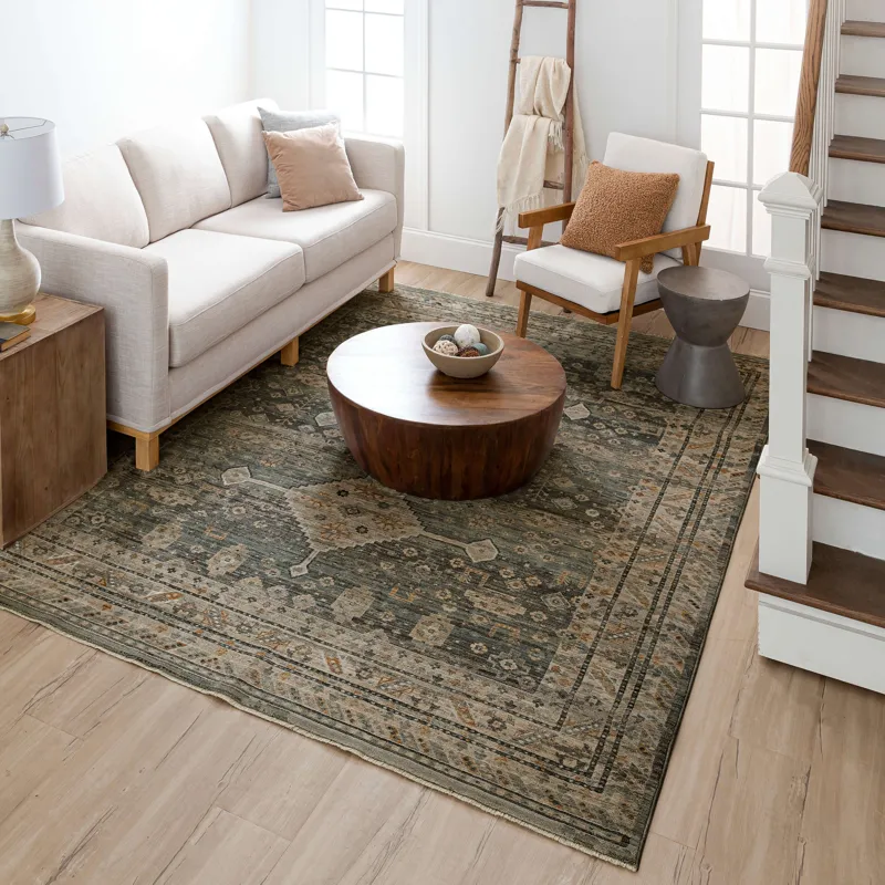 Echo Milo Grey Rug - 7'10" x 10'3" Lifestyle