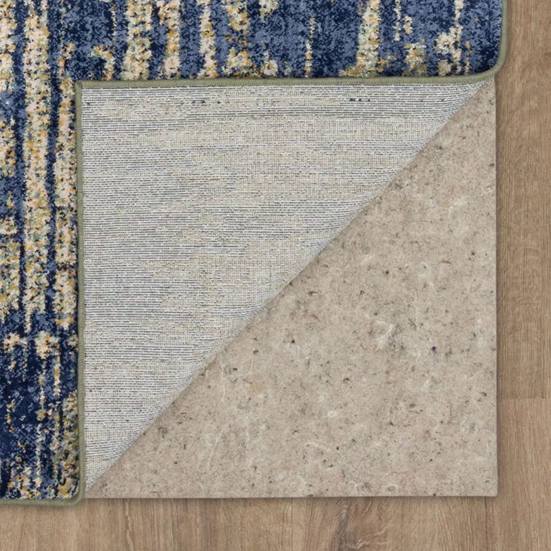 Cosmopolitan Mineral Bleu Indigo Rug - 5'3" x 7'10" Backing