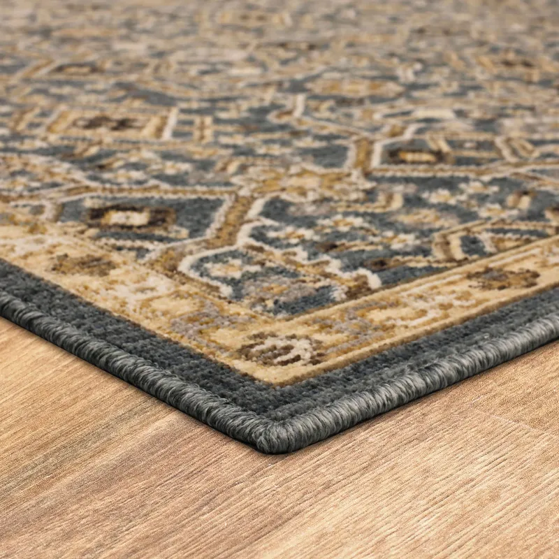 Relic Moche Denim Rug - 5'3" x 7'10" Angle