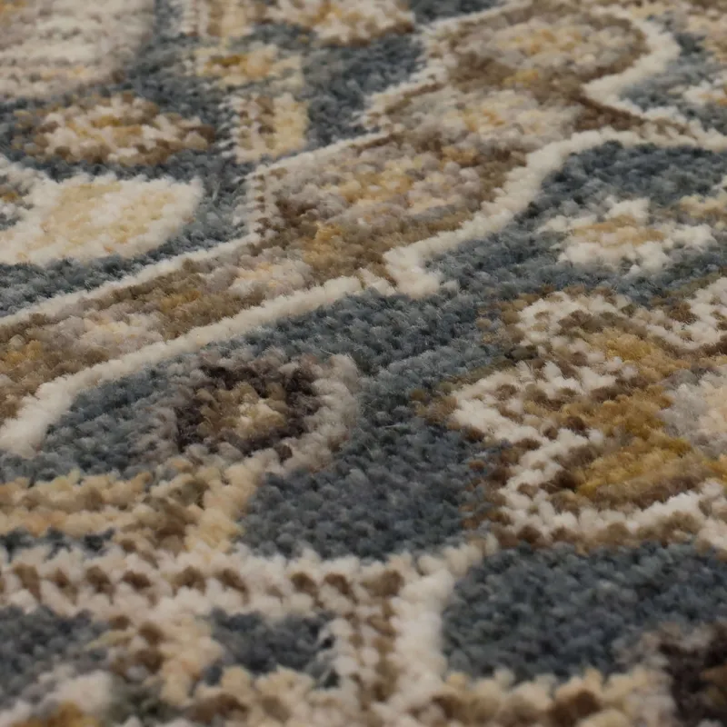 Relic Moche Denim Rug - 5'3" x 7'10" Closeup