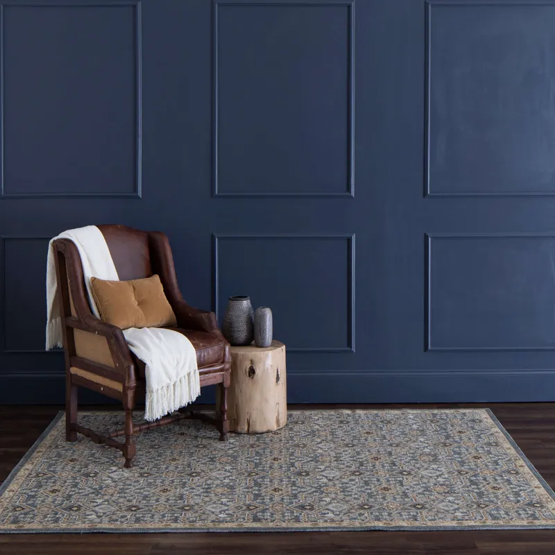 Relic Moche Denim Rug - 5'3" x 7'10" Lifestyle