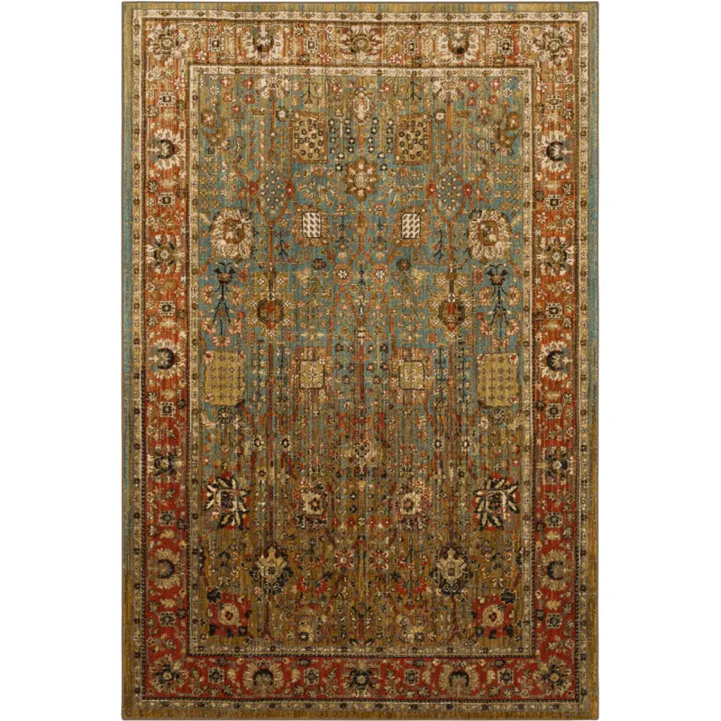 Spice Market Myanmar Aquamarine Rug - 12' x 15'