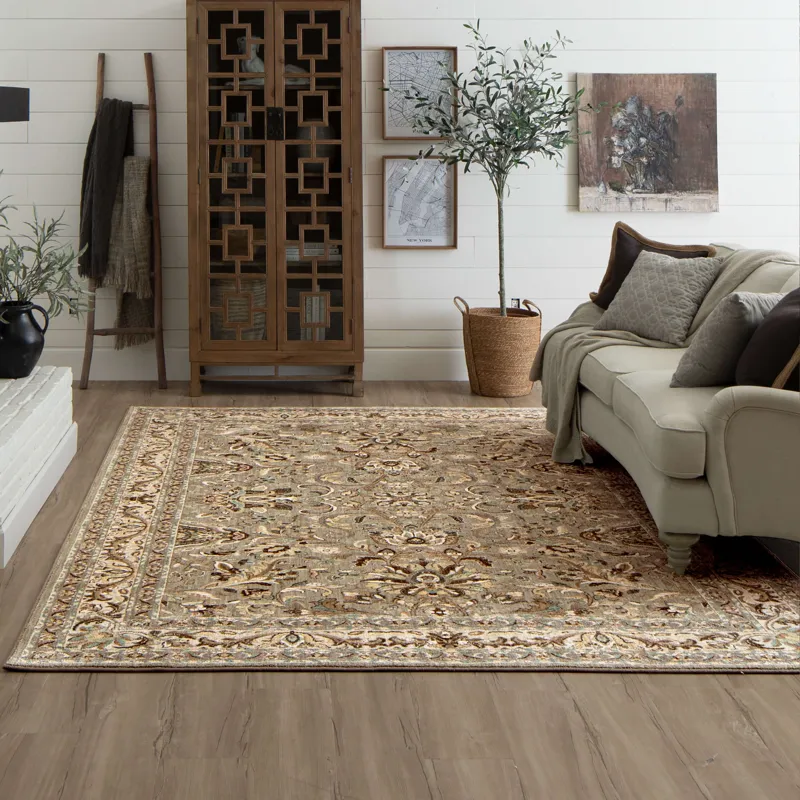Euphoria Newbridge Willow Grey Rug - 8' x 11' Lifestyle