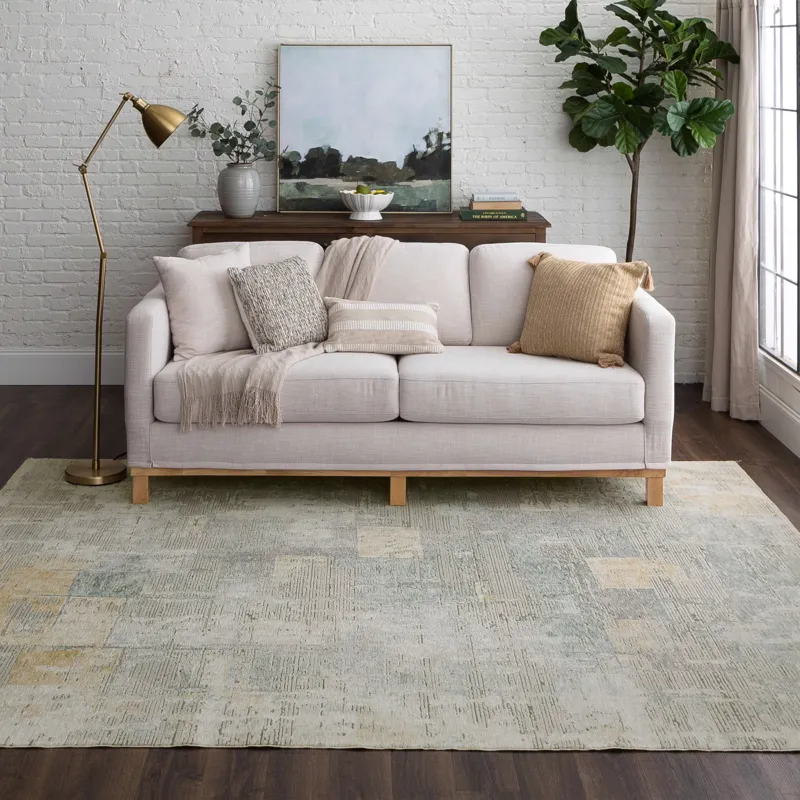 Memento Nostalgic Blue Rug - 8' x 10'5" Lifestyle