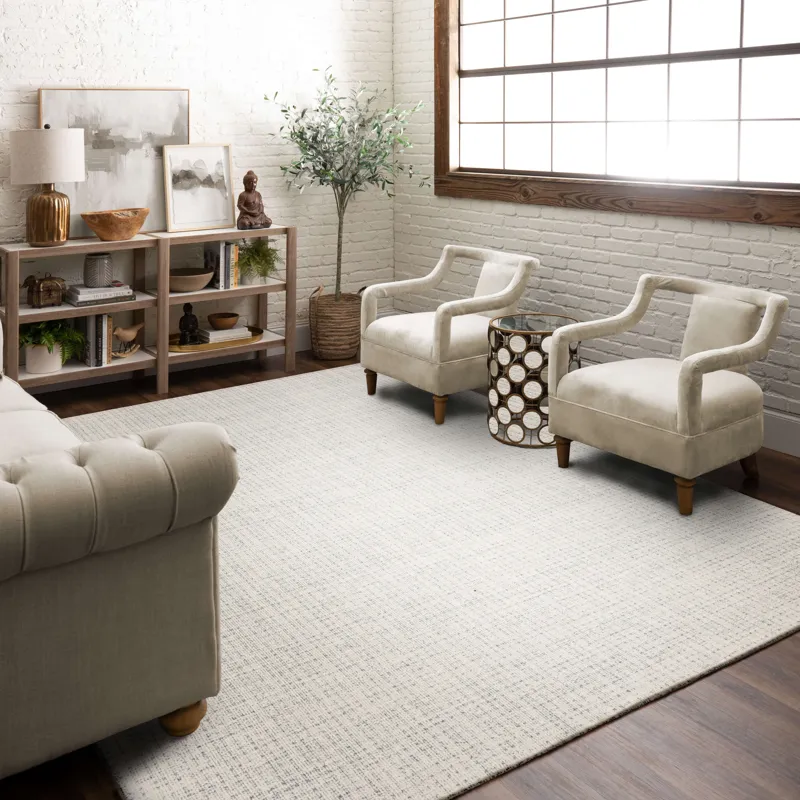 Forsyth Park Oglethorpe Ivory Aqua Rug - 8' x 10' Lifestyle