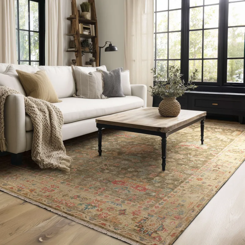 Sundar Prasann Charcoal Rug - 8' x 10' Lifestyle