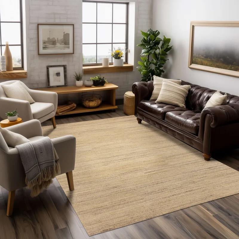 Raja Dark Beige Rug - 8' x 10' Lifestyle