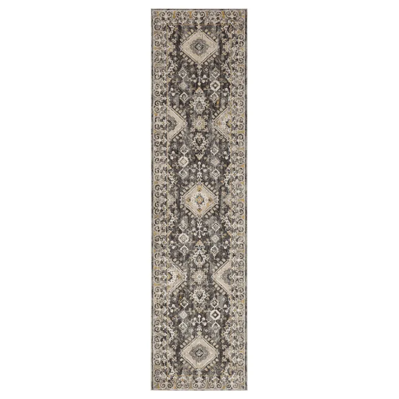 Windermere Ravenglass Anthracite Rug - 2\'6\" x 10\'