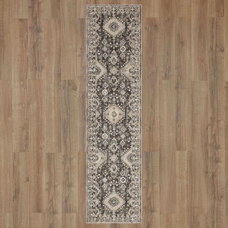 Windermere Ravenglass Anthracite Rug - 2'6" x 10' Floor