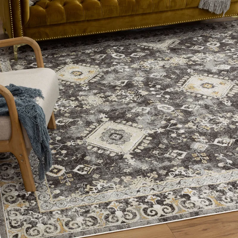 Windermere Ravenglass Anthracite Rug - 7'10" x 10'3" Lifestyle