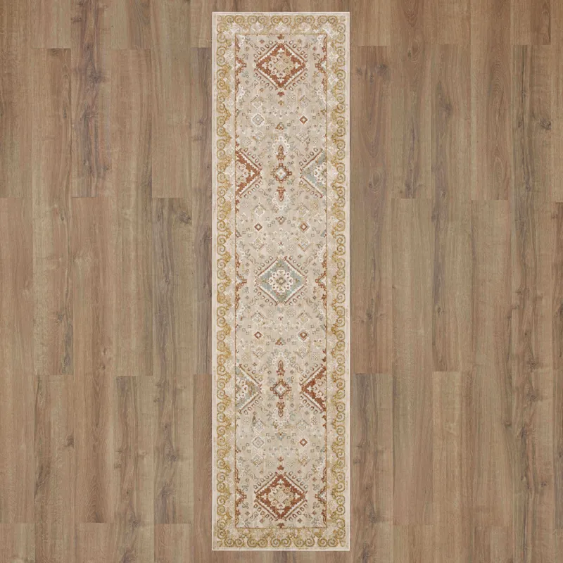 Windermere Ravenglass Cream Rug - 2'6" x 10' Floor