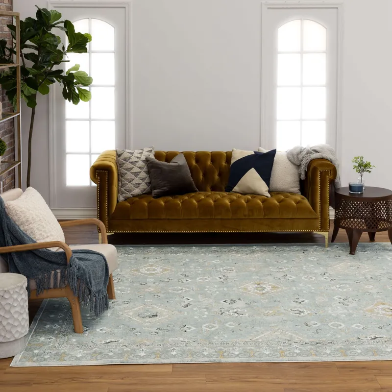 Windermere Ravenglass Blue Rug - 7'10" x 10'3" Lifestyle
