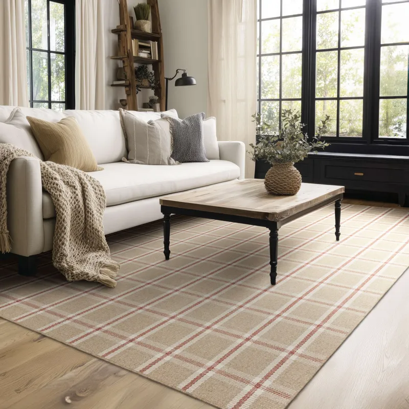 Scofield Red Rug - 8' x 10' Lifestyle