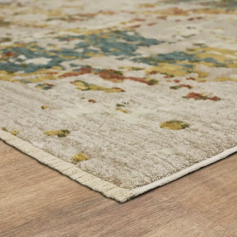 Memento Sentimental Beige Rug - 2'5" x 7'5" Angle