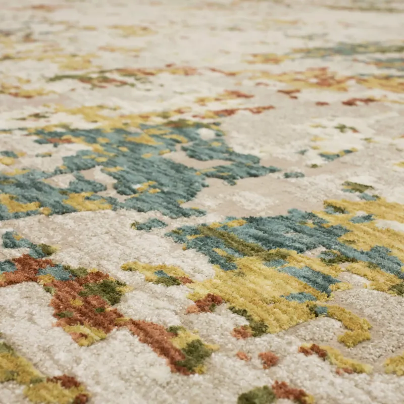Memento Sentimental Beige Rug - 2'5" x 7'5" Closeup