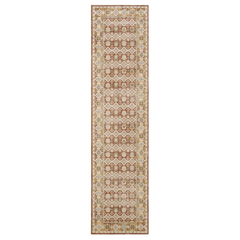 Windermere Staveley Terracotta Rug - 2\'6\" x 10\'