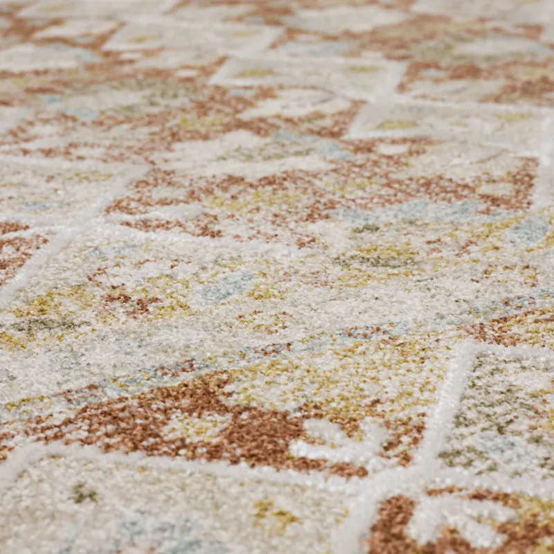 Windermere Staveley Terracotta Rug - 2'6" x 10' Closeup