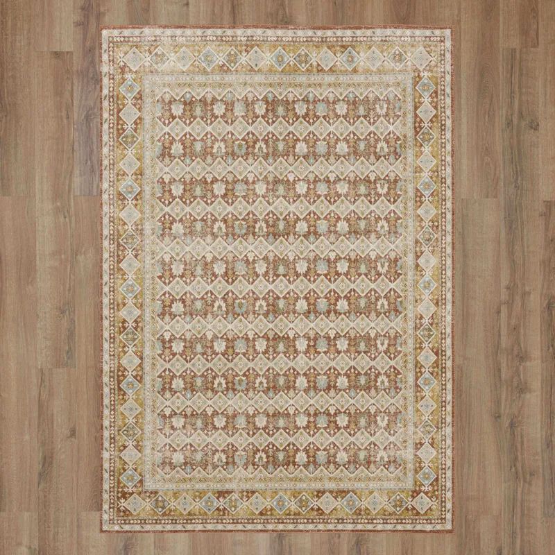 Windermere Staveley Terracotta Rug - 6'6" x 9'10" Floor