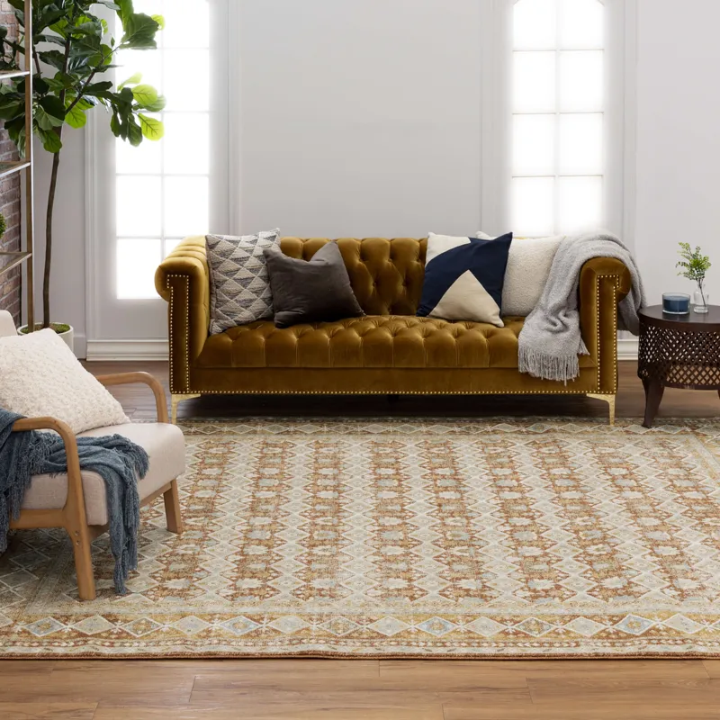 Windermere Staveley Terracotta Rug - 7'10" x 10'3" Lifestyle