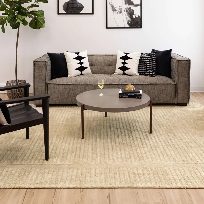 Bobby Berk by Karastan (Series 2) Terra Firma Cream Rug - 8' x 10' Lifestyle