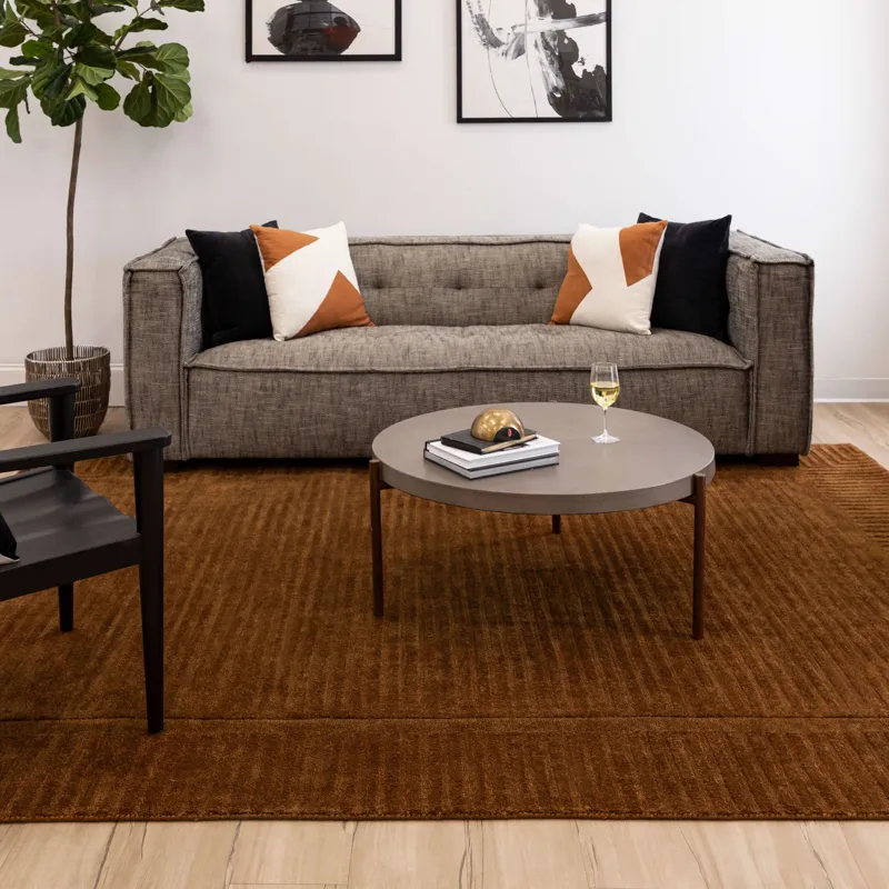 Bobby Berk by Karastan (Series 2) Terra Firma Sienna Rug - 8' x 10' Lifestyle