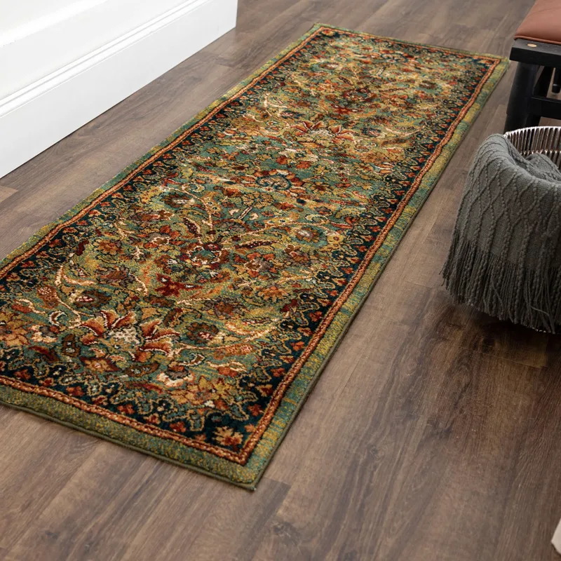 Spice Market Tigris Aquamarine Rug - 2'6" x 10' Lifestyle