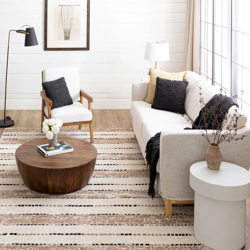 Traverse Lanes Tan Rug - 8' x 10' Lifestyle
