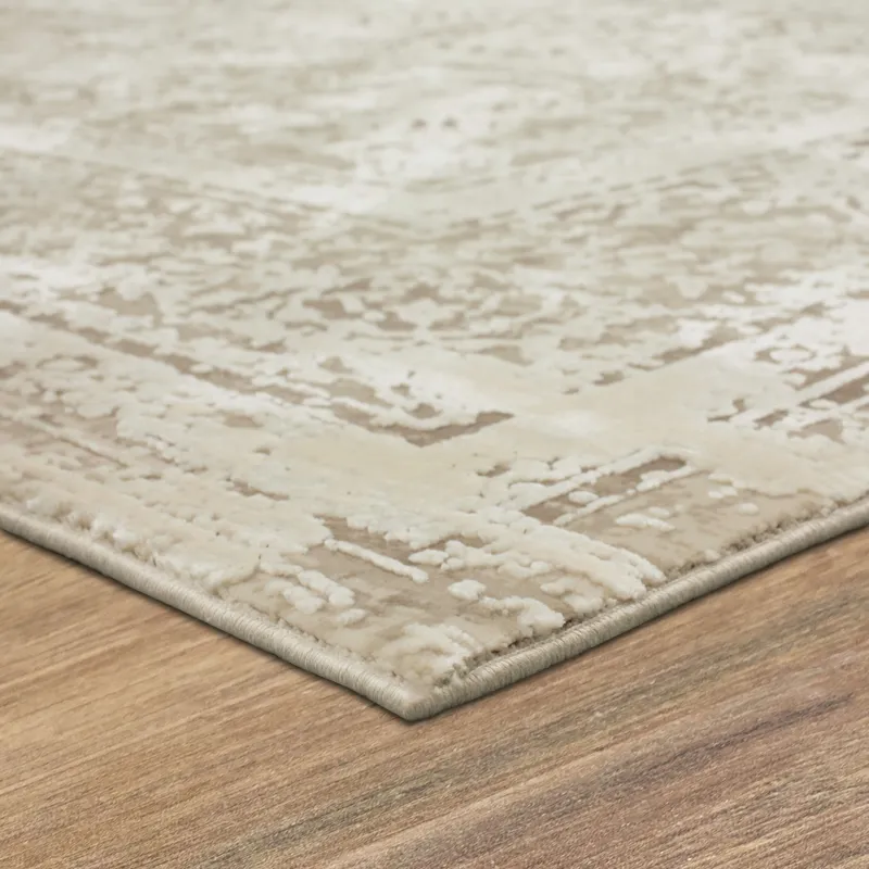 Tryst Vinci Cream Rug - 2'6" x 8' Angle
