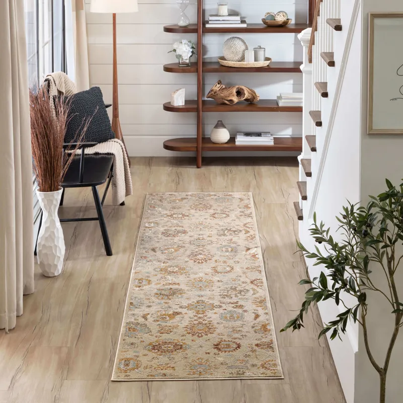 Windermere Whitehaven Beige Rug - 2'6" x 10' Lifestyle