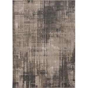 Aura 7201 Ivory/Grey Contra Rug - 9'10" x 13'2"