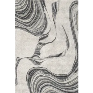 Hue 4756 Ivory Marbled Stone Rug - 7&#039;10&quot; x 9&#039;10&quot;