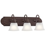 24" 3 Light Vanity Light - Tannery Bronze