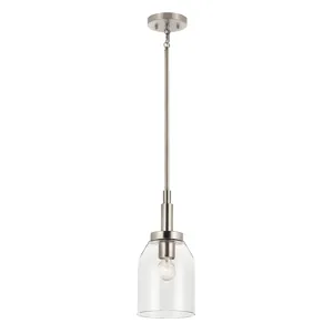 Madden Pendant Mini 1-Light Clear Glass - Brushed Nickel
