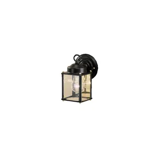 1 Light Outdoor Wall Light - Black (Black (Painted))