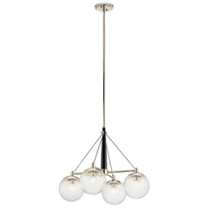 Marilyn 4 Light Chandelier - Polished Nickel