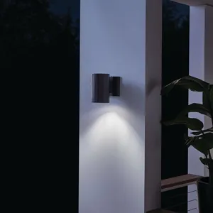 Cylinder 7" 1 Light Wall Light - Black