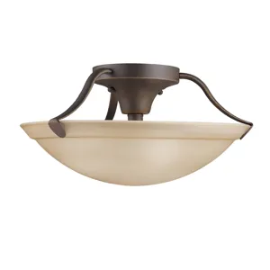 3 Light Semi Flush Ceiling Light - Brushed Nickel (Brushed Nickel)