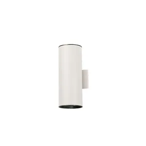 2 Light Outdoor Wall Cylinder - WH (White)