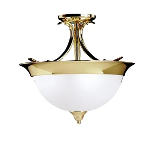 Dover Collection Dover 3 Bulb Semi Flush Ceiling Light - TZ (Tannery Bronze)