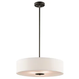 3 Light Semi Flush/Pendant - (Brushed Nickel)