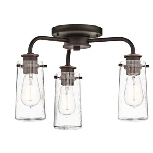 Braelyn Collection Semi Flush/Chandelier 3Lt (Olde Bronze)