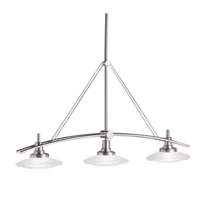 Structures Collection Structures 3 Light Halogen Linear Chandelier - OZ (Olde Bronze)