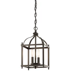 Larkin Collection Larkin 2 Light Foyer Chandelier - Olde Bronze (Olde Bronze)