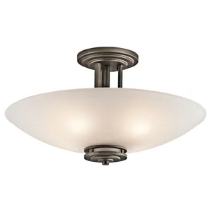 Hendrik Collection Hendrik 4 Light Semi Flush Ceiling Light - NI (Brushed Nickel)