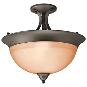 Dover Collection Dover 3 Bulb Semi Flush Ceiling Light - NI (Brushed Nickel)