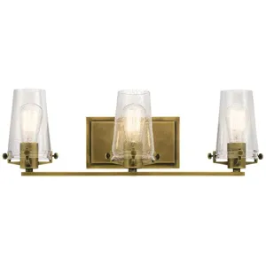 Alton 3 Light Vanity Light - Natural Brass