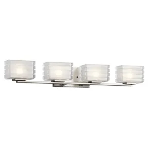 Bazely Collection Bazely 4 Light Halogen Wall Sconce NI (Brushed Nickel)
