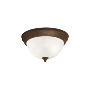 2 Light Flush Mount Ceiling Light Tannery Bronze (Tannery Bronze)