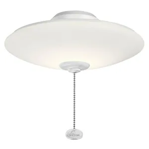 Low Profile Outdoor Bowl Light Kit LED 11.5" Etched Cased Opal Multiple Finishes