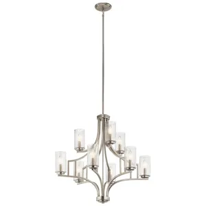 Vara 9 Light Chandelier - Brushed Nickel